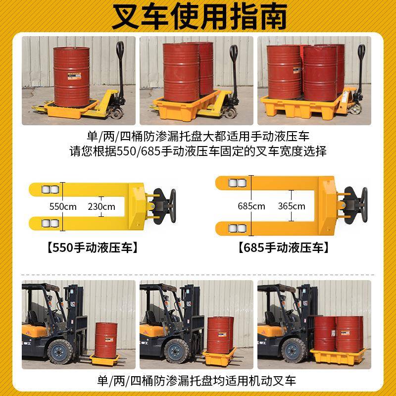 化学品防渗漏塑料托盘危废油桶验二次容盛器漏ZLR实室液体防溢平