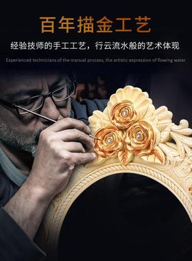 卧欧式摇钟室表创意挂钟摆复古挂表静音FEO客厅石英钟时尚时钟易