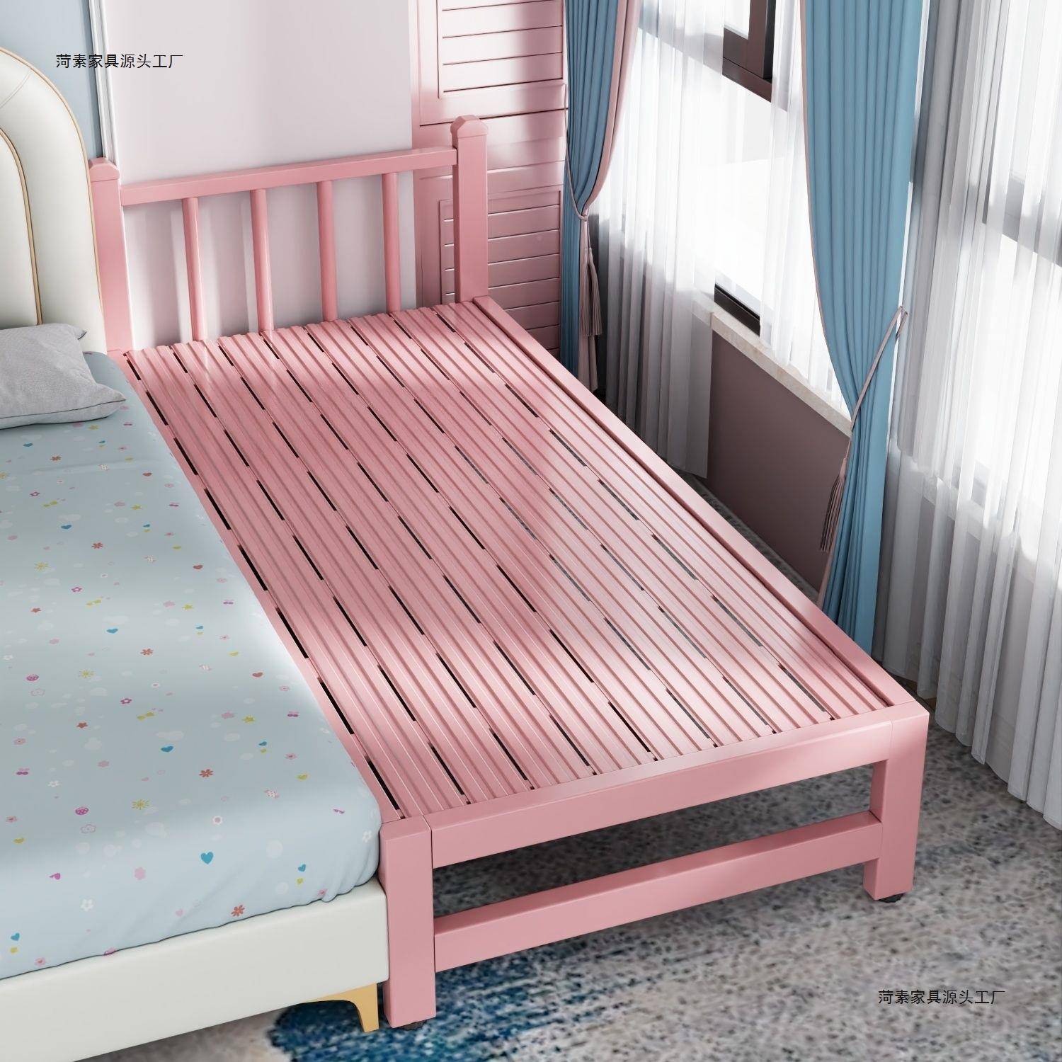 铁艺童拼儿接床VUP带护栏小床儿单人床婴男孩女孩主公床边床加宽