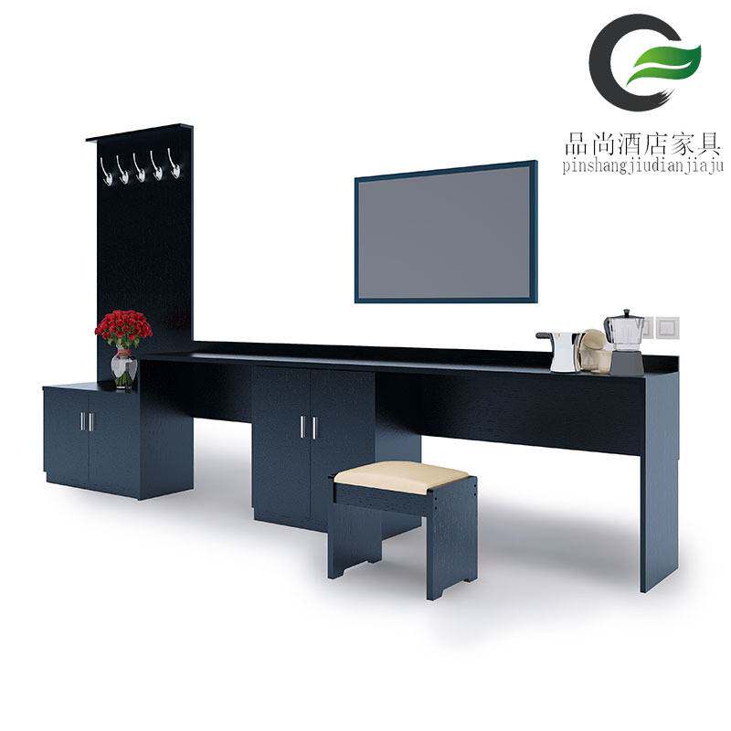 可订快捷酒店电视柜写字台商务公寓家具宾馆床行李架挂衣板电新品