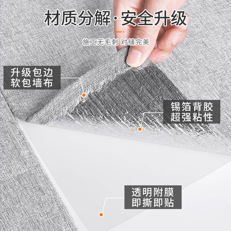 床边墙围贴墙包纸自粘墙布榻榻米软床围炕床头d-ymqb-1墙面围隔凉