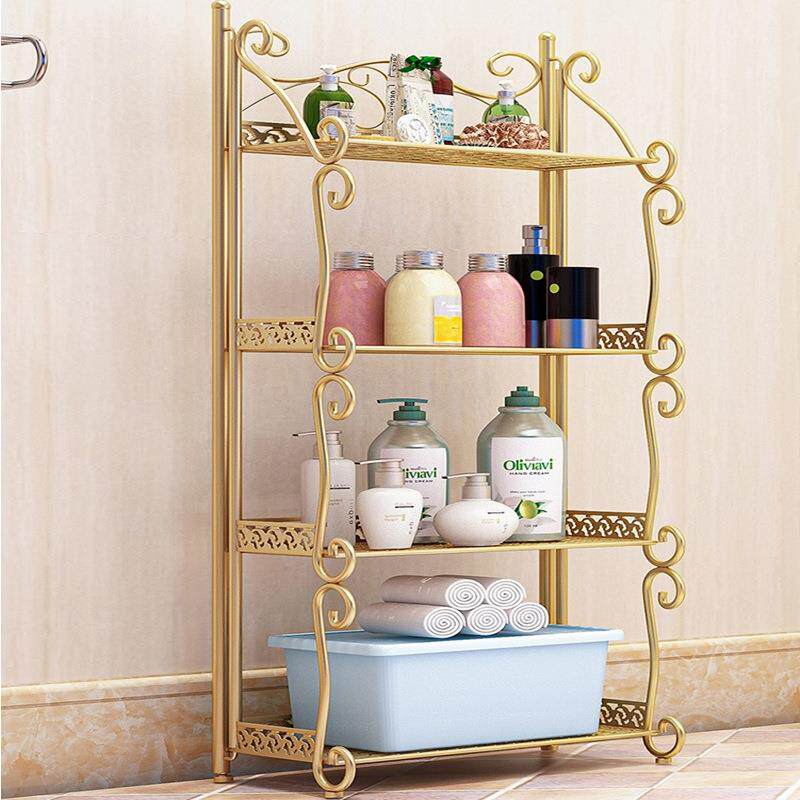 浴室艺落地式卫生阳间铁收0088多层置物架卧室厨房台纳架三角架储