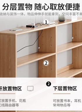 实木床边置物架床尾床缝夹缝长隙条柜靠BTZ-01沙发后墙头窄架收纳