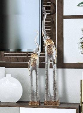 艺术抽象大象欧创ST802意复电古装饰品视橱窗式吧台摆柜件工艺品