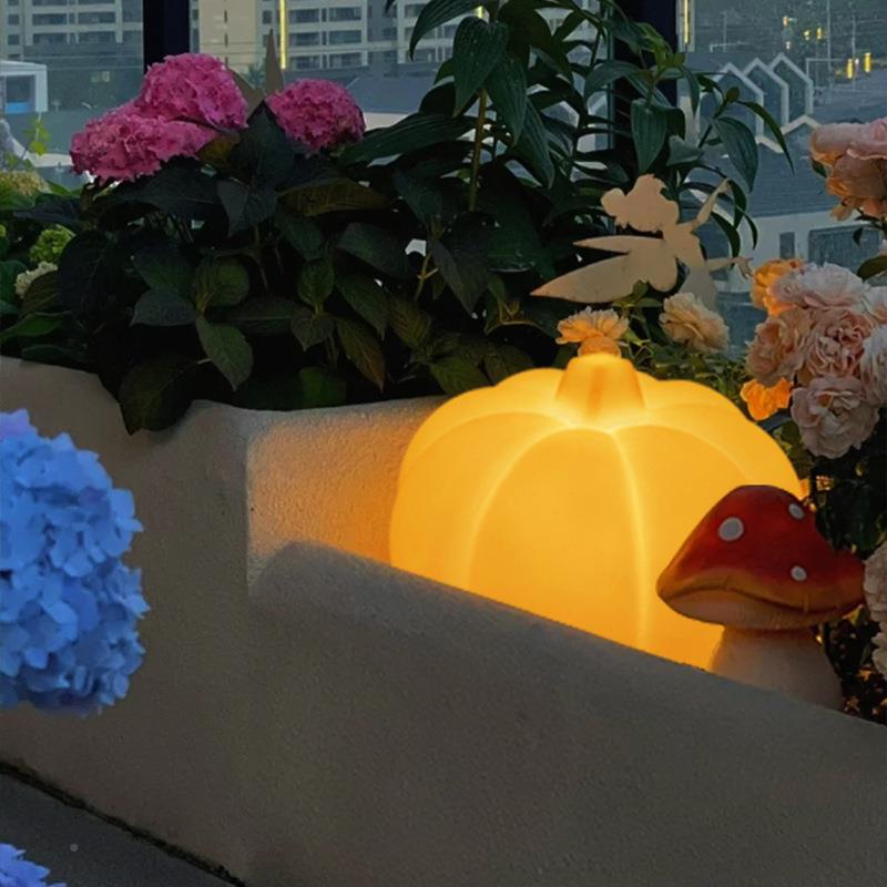 LED太阳能南太阳能南瓜灯户外防雨庭遥院草景瓜观灯氛围装坪饰控