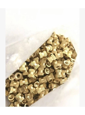 连接件铜螺母 注塑铜螺母及其他铜件   滚花铜螺母 m5X10铜螺母