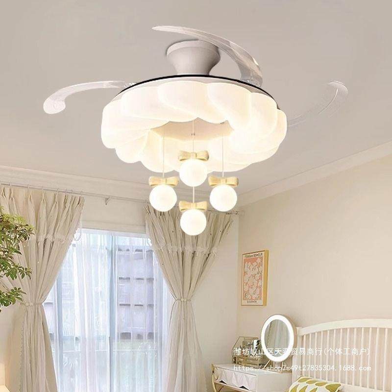 餐厅主卧室灯儿童房护眼吊扇灯吸顶隐形风扇灯2025新款静音奶油风,家装灯饰光源,风扇灯,淘宝优惠券,粉丝福利购,淘宝优惠卷