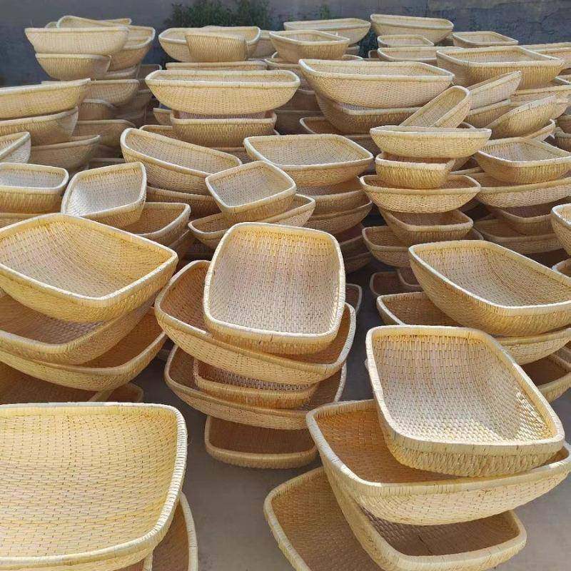 柳编笸箩藤编收纳筐长方形馒头筐家用大号现捞箩筐簸箕柳条饼馍筐,收纳整理,脏衣篮,淘宝优惠券,粉丝福利购,淘宝优惠卷