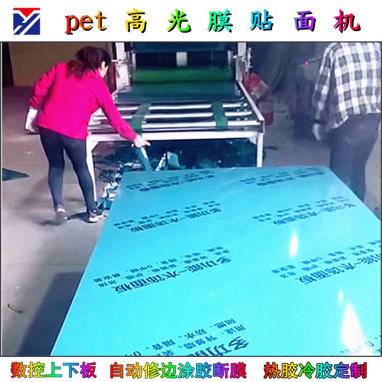 自带收纸中纤板贴面机 木饰面冰火板贴合机 离型纸彩膜亚克力贴合