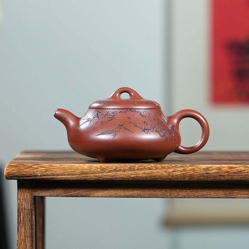 宜兴原矿紫砂壶一件起批全手工制作底槽清汉棠石瓢茶壶茶具