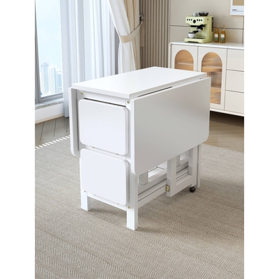 实木折叠餐桌小户型家用可折叠移动吃饭桌子长方形不占空间的餐桌