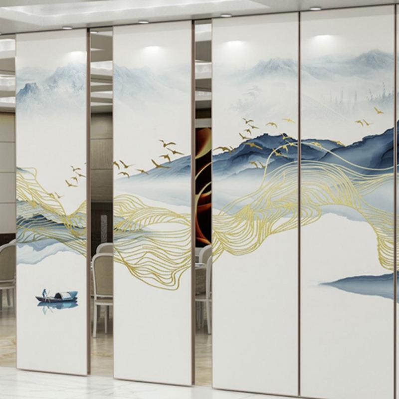 隔断移动屏风办公室饭店包厢折叠推拉门会议室高隔墙家居电动
