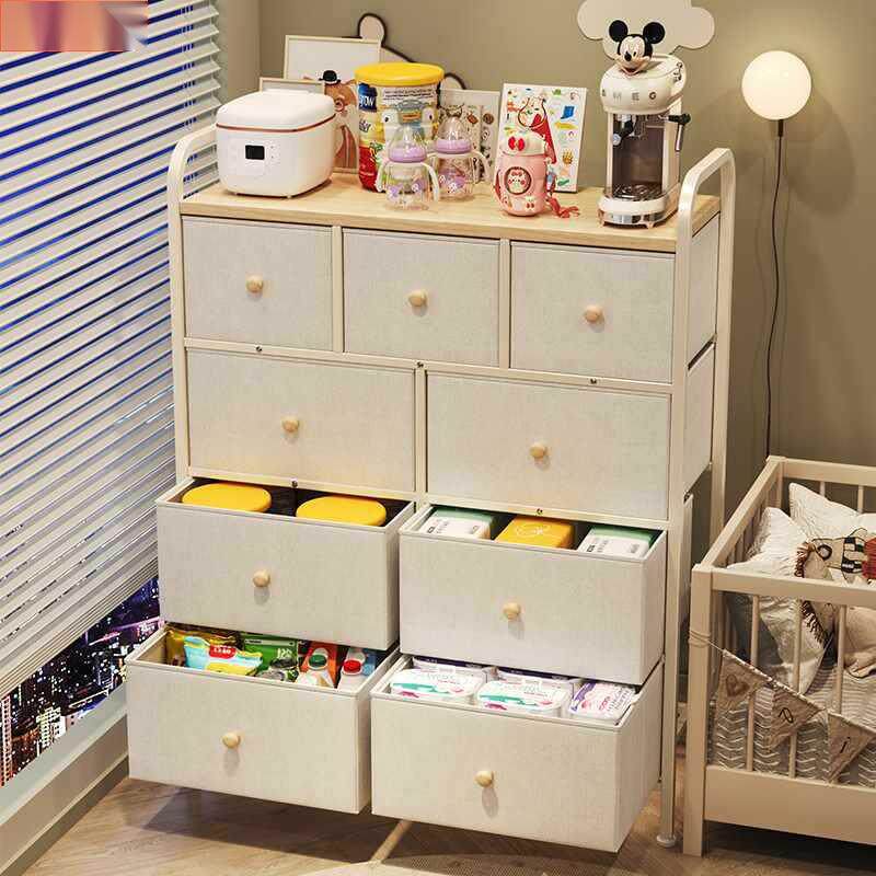 宝宝喂养台收纳柜婴儿用品置物架家用儿童玩具大容量整理储物柜子