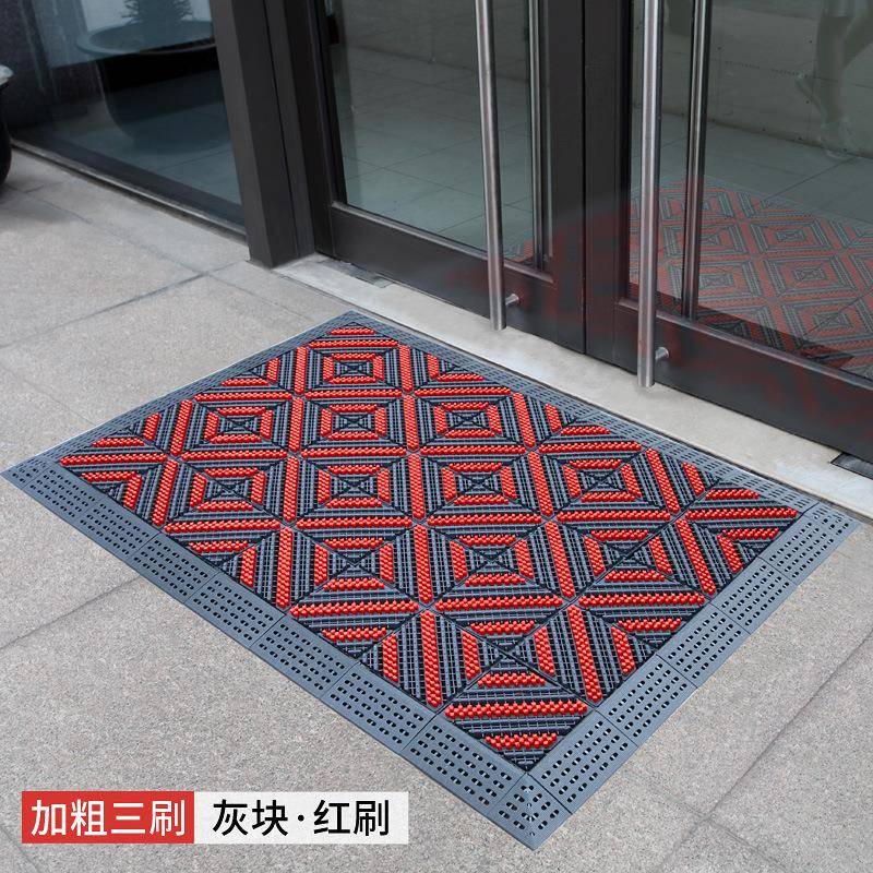 三合一地垫室外门口防滑垫塑料拼接进门商用酒店大门口户外地毯