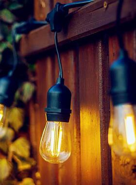 户外S14太阳能跑马灯户外防水串灯露营灯串氛围灯带庭院遥控灯串