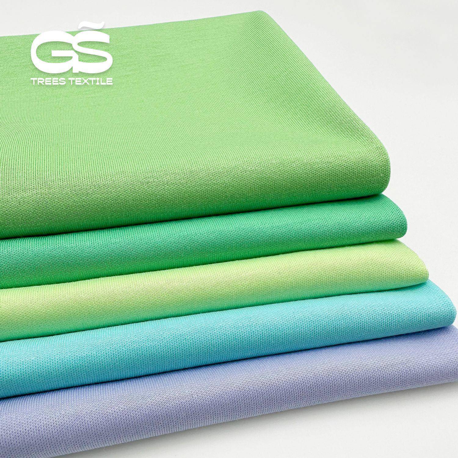 50支液氨长档绒棉纯棉布料布匹20LYK克丝光棉汗布高0服装短袖面料