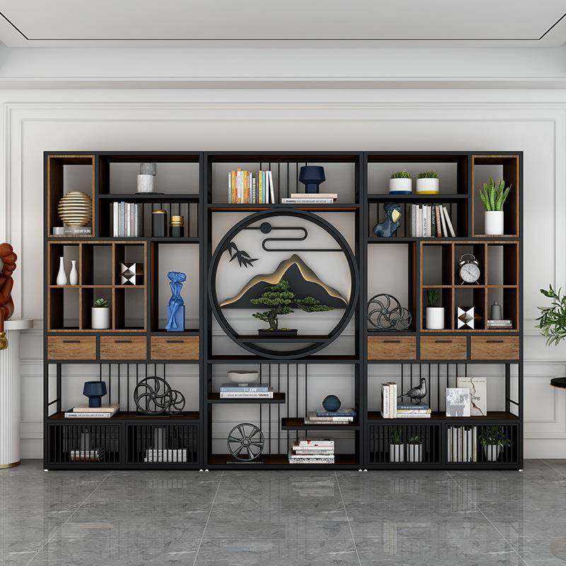 新中式铁艺博古架书架展示架办公室隔断柜餐厅实木茶柜茶室置物架,饰品/流行首饰/时尚饰品新,其他DIY饰品配件,淘宝优惠券,粉丝福利购,淘宝优惠卷