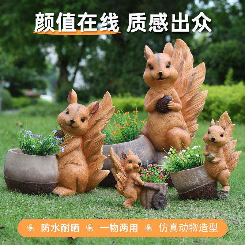 松JH-0154装鼠花缸户外景花园庭院摆件仿真动物观雕塑小饰品幼儿