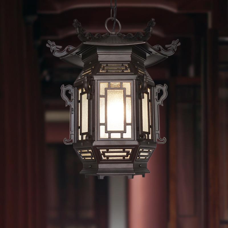 中式户外吊灯屋檐仿古廊灯笼过道古典宫灯凉亭庭院复古室外防水灯