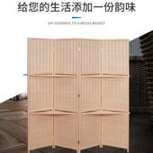 新款 中式 玄关办公折叠屏简约现代阳台隔断屏家用纯色田园风屏风