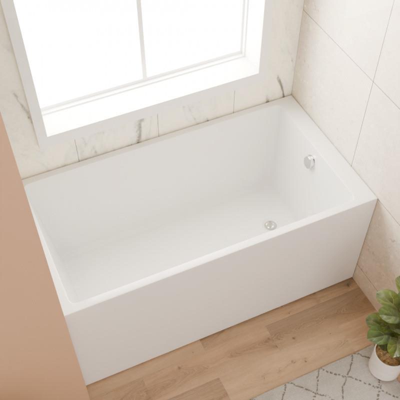 c6m家用成人亚克力浴缸日式小户型无缝一体薄边浴盆工厂直销