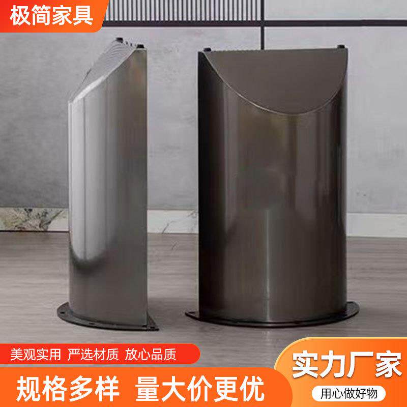 不锈钢餐桌底座圆形桌腿支架岩板茶几会议圆形桌脚支撑架餐桌底座