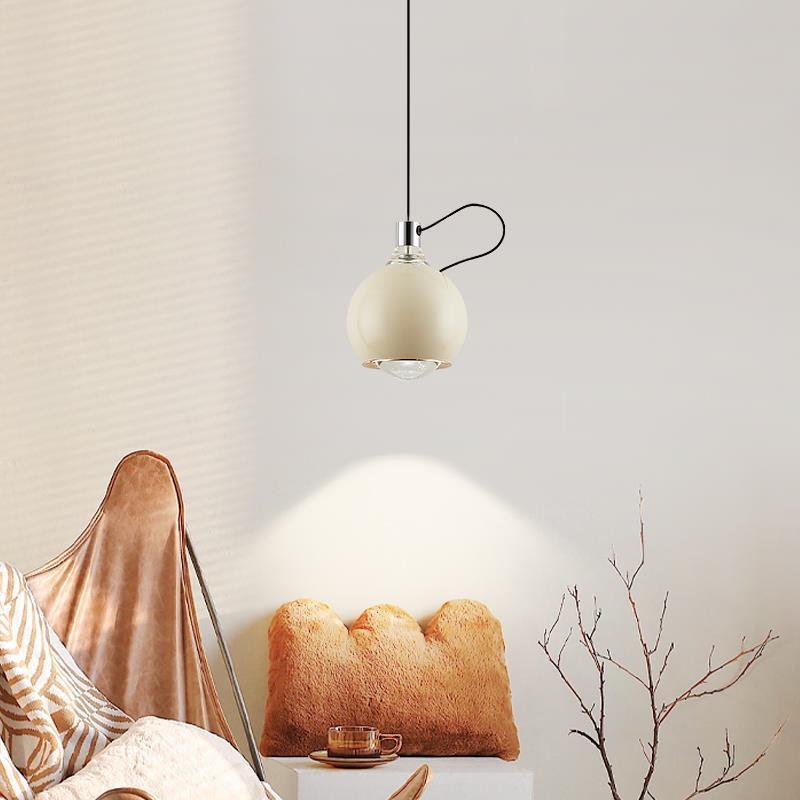 吊磁981吸卧室床头小灯现代约可升降油风简创奶意个性吊线灯2025