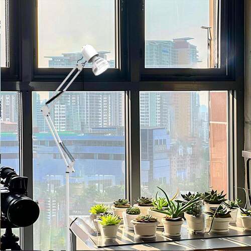 光全光谱l植ed物补光灯室内绿长植花卉仿太阳植物生QNO灯落地可伸