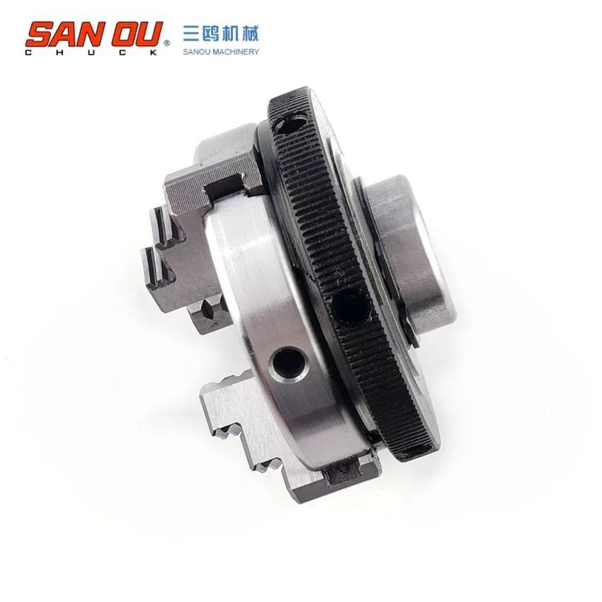 SANOU三鸥K01 50 63 80B 100B 三欧迷你手紧三爪木工卡盘 M14链接