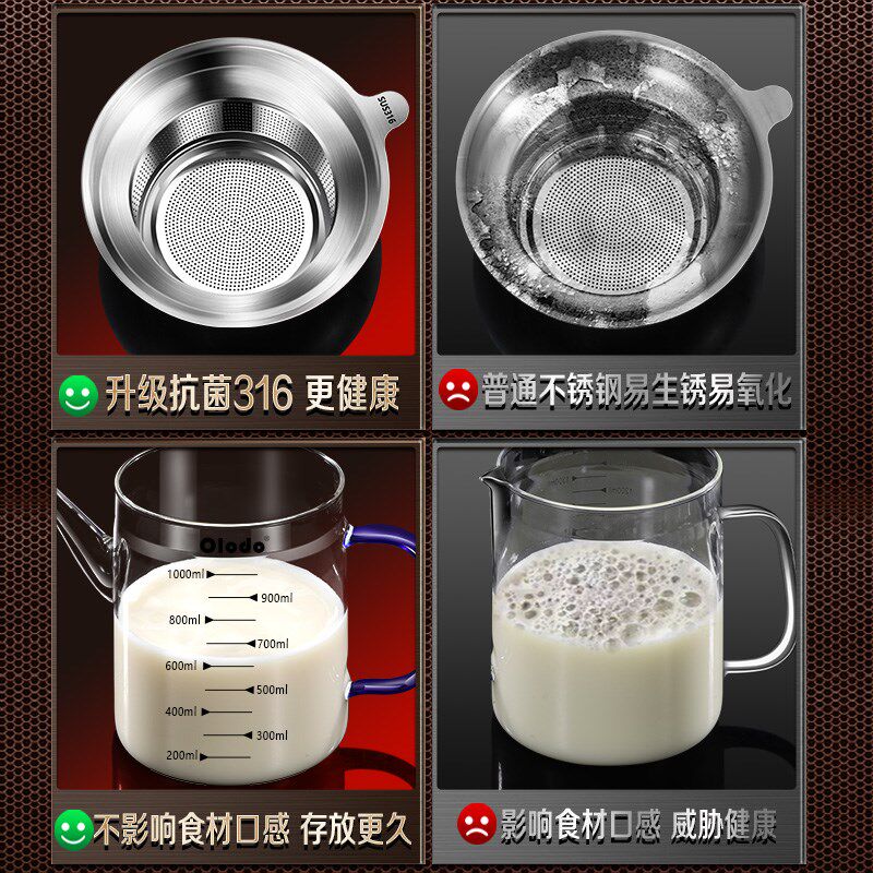 316不锈钢豆浆过滤神器带漏网超细果汁网筛家用玻璃杯子隔渣专用