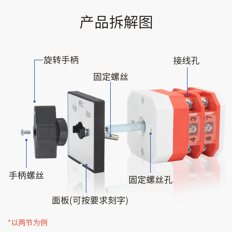LW12-16 4.6044.4万能转换开关水泵电机切换一用二备手动三路四节