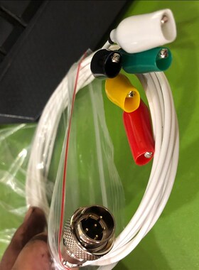 CHI760E 工作站电极连接线  鳄鱼嘴夹头线 5线,插头6针