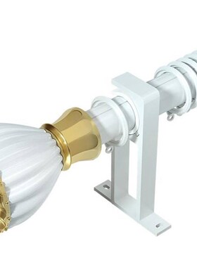 新X加厚窗帘杆全铝合金罗马杆子黑色白色单杆双杆装饰窗帘轨整套