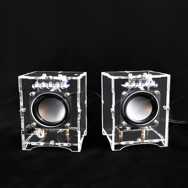 3W迷你功放音响焊接套件DIY透明外壳小音箱电子制作组装实训散件
