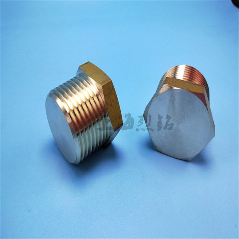 铜实心堵头外六角闷头水暖家用堵头实心NPT1寸 ZG3/4螺纹