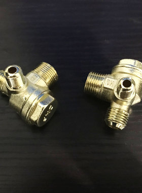 无油空压机配件单向阀止回逆小型打充气泵压缩机压力罐子铜550750