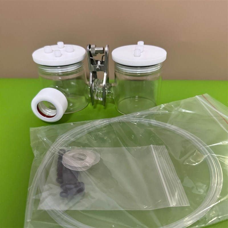 H型光电化学池 可换膜密封电解槽 带30mm石英窗口 50ml100ml150ml