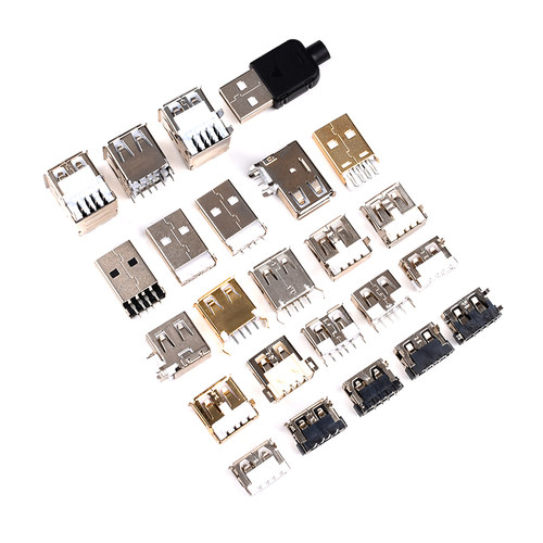 USB母头母座公头MINI-USB连接器A型Btype-c接口方口MICRO接头插座