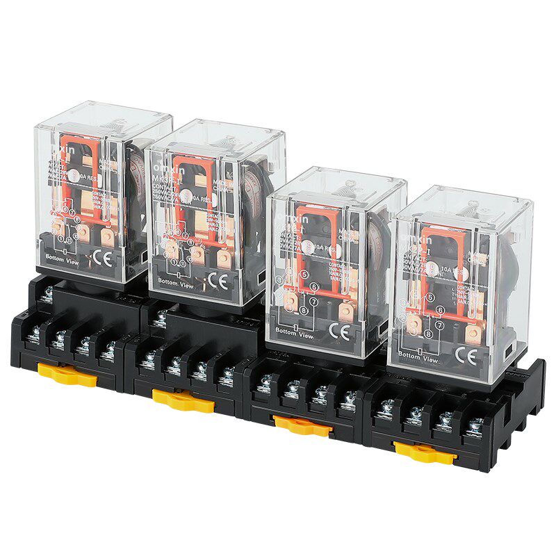 MK2P-I/MK3P-I中间继电器AC220VDC24V直流12V8脚11脚大电流继电器