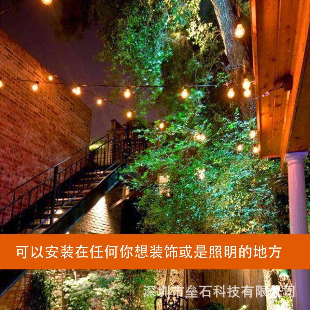 货热销现3W太阳能灯25灯g灯40泡户外灯3W太阳能串庭院装饰球圣诞