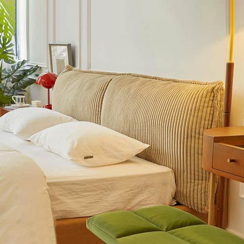 S588灯芯绒床头软包靠背卧室改造大靠枕可拆洗双人榻榻米床头