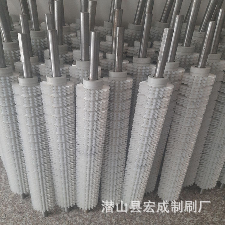 直供清洗玻璃果蔬尼龙毛刷轮除尘抛光圆形工业毛刷辊