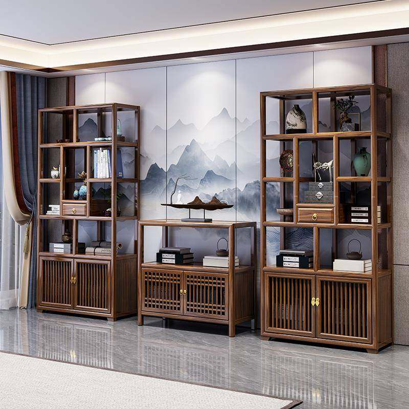 实木新中式博古架多宝阁置物架办公茶室展示柜古董隔断陈列书架子,基础建材,脚轮/万向轮,淘宝优惠券,粉丝福利购,淘宝优惠卷