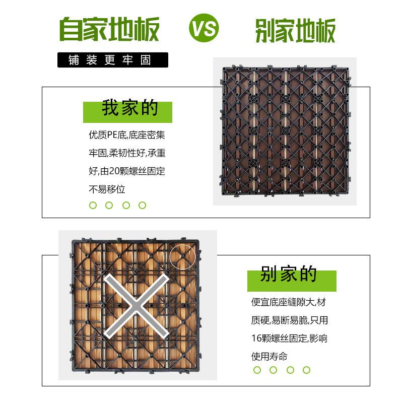 木塑地板户外外阳台地面铺设露台庭院改室自铺防627腐木造塑拼接