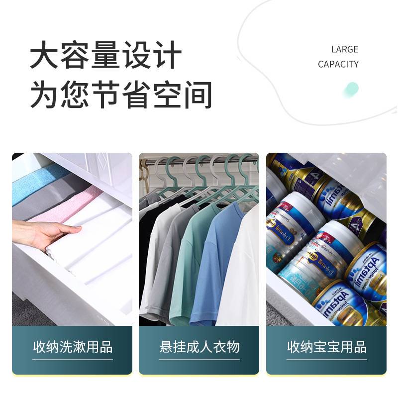 66CM加高加厚塑料成人衣柜卧室简易组装收纳柜简易出租房新款