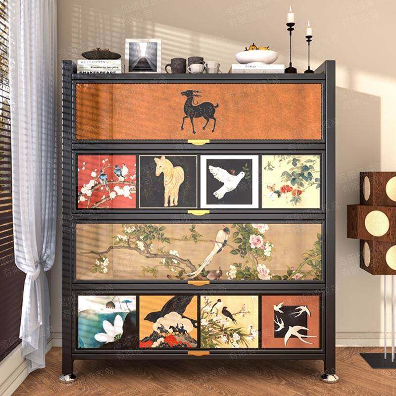 中古风书架落地多层置物架客厅家用厨房钢制收纳书柜储物柜整理架,收纳整理,书桌收纳置物架,淘宝优惠券,粉丝福利购,淘宝优惠卷