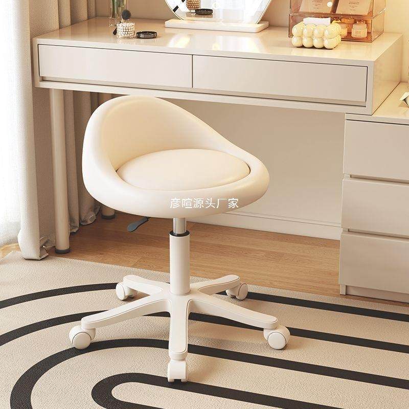 卧室新款梳妆台凳子简约靠背美甲椅化妆凳轻奢感女生家用