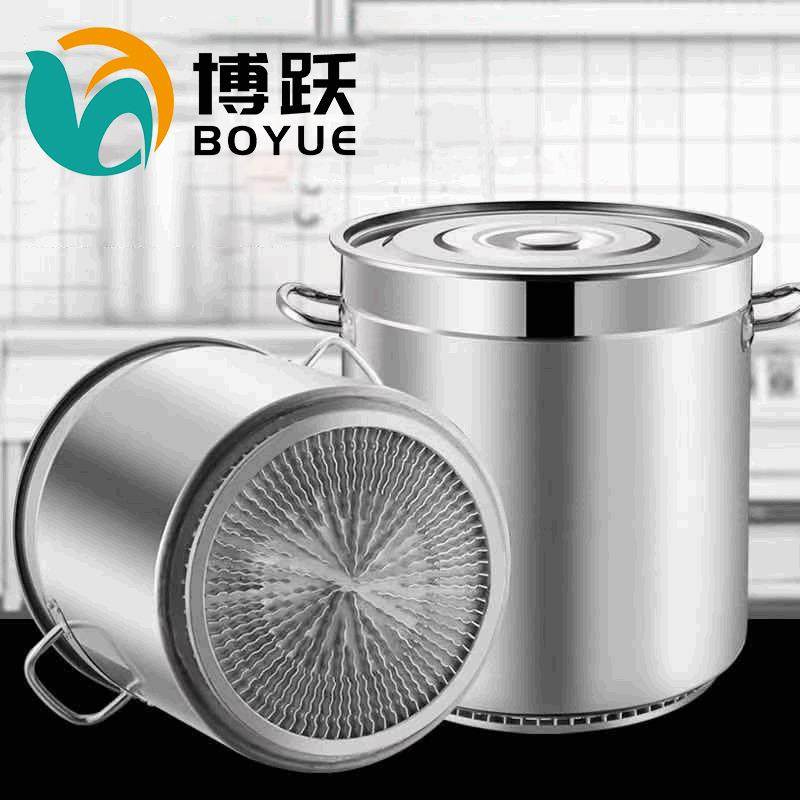 304不锈钢翅片节能桶商用带盖食堂汤桶大容量卤肉桶复合底熟食桶