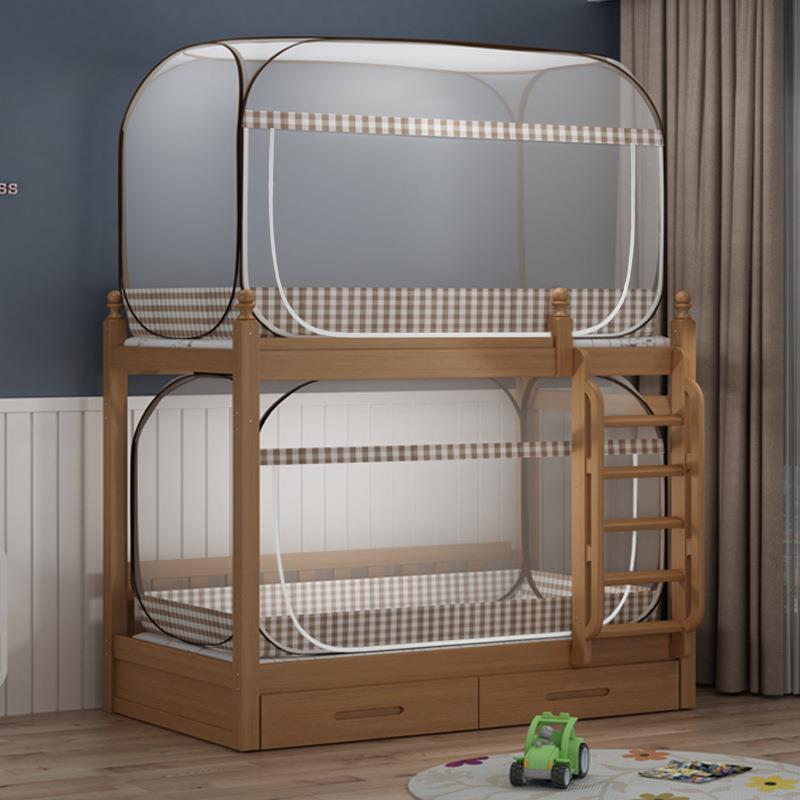 单人床铺蚊帐学生宿舍可折叠0.91.2上下蒙古包m侧门安装方顶免1.0