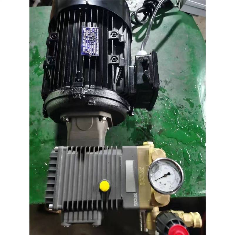 高压清洗机电机加泵头组合商用洗车机220V380V增压陶瓷柱塞铜泵头
